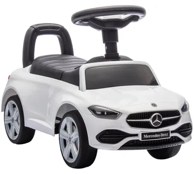 Zdjęcie produktu dla Mercedes-Benz C-Klasa Jeździk z klaksonem, dźwiękiem silnika, schowkiem, dla dzieci 18-36 miesięcy, biały
