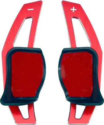 Produktbild von Schaltwippen für VW Beetle Eos Golf 5 6 GTI GTD R R32 Passat CC Polo 5 GTI Scirocco Sharan Tiguan Touareg Touran Jetta DSG Typ-A Alu Rot