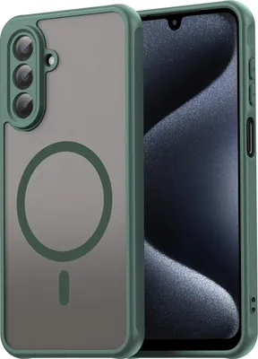Produktbild von MagSafe Hülle für Samsung Galaxy A17/A26 - Phonesta AirFrost Semi-Transparent Back Cover - Matt Grün