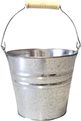 Produktbild von Zink Eimer - Blumen Eimer Dekoration - Blumen arrangieren - klassische Taps Form - 16 x 14 cm - Silber