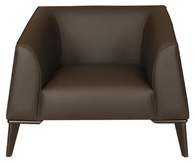 Productafbeelding van Moderne bruine fauteuil, kunstleer, woonkamer, zitmeubel