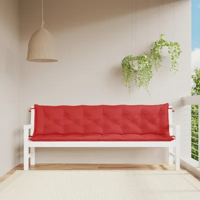 Immagine prodotto di The Living Store Cuscini per panca da giardino 2 pz. Tessuto Oxford rosso 200x50x7 cm
