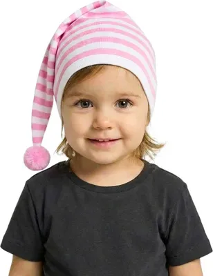 Produktbild von Zipfelmütze Kinder rosa weiß