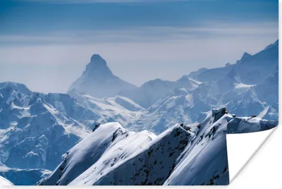 Produktbild von MuchoWow® Poster Blick auf die Schweizer Berge 60x40 cm - Schlafzimmerdekoration