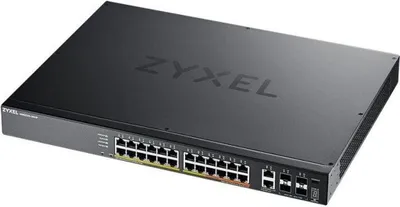 Immagine prodotto di ZyXEL XGS2220-30HP, switch gestito Gigabit, con 26 porte RJ-45, 4 porte SFP+ e alimentazione PoE++ da 400W