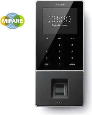 Obrázok produktu pre Safescan TM-828 SC, Čierna, Odtlačok prsta, Heslo, Bezdotyková karta, Čipová karta, TFT, 8,89 cm (3.5"), 1,2 GHz, 128 MB