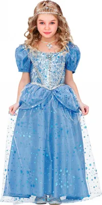 Produktbild von Blaue Eisprinzessin Kinderkostüm für Fasching Größe: M/140