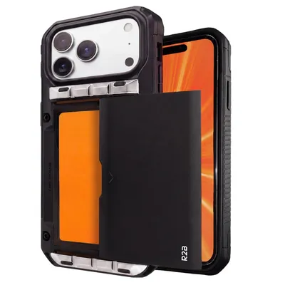 Produktbild von R2B iPhone 18 Pro Max Hülle mit Kartenfach – 4 Karten – Inkl. Displayschutz