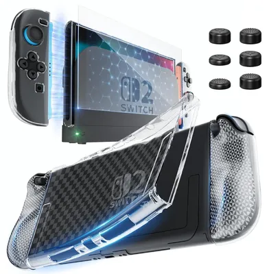 Produktbild von HEYSTOP Hülle für Nintendo Switch 2 Dockable Set Hartglas