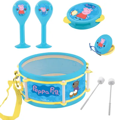 Produktbild von Lexibook - Peppa Pig Musikset - 7 Instrumente - Aufbewahrung in der Trommel