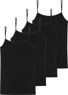 Produktbild von Schiesser 4er Pack 95/5 Organic Baumwolle Spaghetti Top Optimaler Tragekomfort dank natürlicher Baumwolle und Elasthan, Praktischer Mehrfachpack, In seidigweicher, elastischer Single-Jersey-Qualität