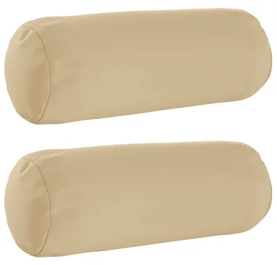 Obrázok produktu pre vidaXL Vankúšový poťah, 2 kusy, farba: béžová, priemer: 15 x 40 cm, materiál: polyester