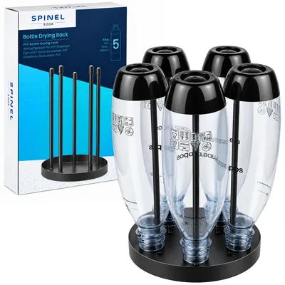 Produktbild von SPINEL SODA Flaschentrockner Schwarz für 5 Flaschen