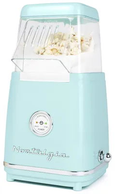 Produktbild von Nostalgia CLHAP12AQ, klassischer Retro-Popcorn-Maker für den Tisch, mit Heißlufttechnologie, für die Zubereitung von 12 Portionen