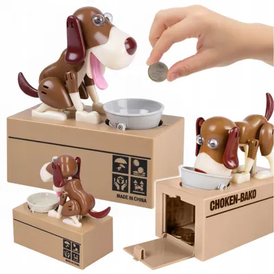 Produktbild von INTERAKTIVE HUNDESPARBUCHSE – DER HUND SCHLUCKt MÜNZEN – AUTOMAT – SAFE – AUFBEWAHRUNGSBOX – GROSS