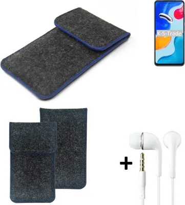 Produktbild von K-S-Trade Handy Schutz Hülle kompatibel mit Xiaomi Redmi Note 11S Global Schutzhülle Handyhülle Filztasche Pouch Tasche Case Sleeve Filzhülle