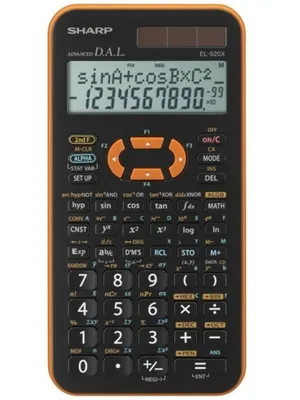 Immagine prodotto di Sharp EL-520X calcolatrice Tasca Calcolatrice scientifica Nero, Arancione
