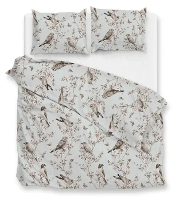 Productafbeelding van Zohome Dekbedovertrek Uccello Grey 240x200-220 cm Katoenflanel
