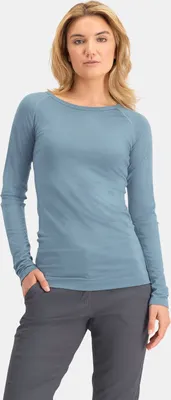 Produktbild von NOMAD® Pure Merino Longsleeve Damen | Hellblau | XL | Langarm-Thermoshirt | 100% Wolle
