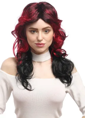 Produktbild von WIG ME UP Perücke Diva Schwarz Rot Ombre Toupiert 91219-ZA103-ZA13A