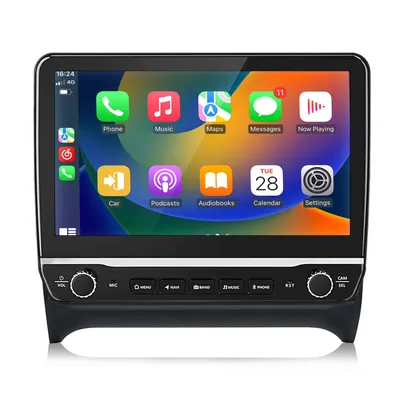 Produktbild von 10,1''Andriod 15 Autoradio Carplay Andriod Auto 2GB+64GB Für Audi TT MK2 2006-2014 GPS Navi WIFI DAB+ Bluetooth FM RDS SWC DSP 2Din USB