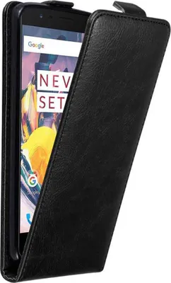 Produktbild von Cadorabo Hülle für OnePlus 3 / 3T Schutz Hülle in Schwarz Flip Etui Handyhülle Case Cover