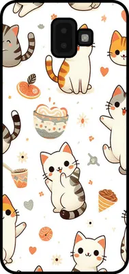 Image de Coque Smartphonica pour Samsung Galaxy J6 Plus 2018 avec impression de chat - Coque arrière en TPU avec motif de chat