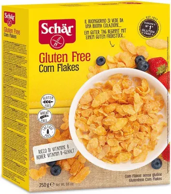Immagine prodotto di Cornflakes arricchiti di vitamine, confezione da 250g, scatola da 6