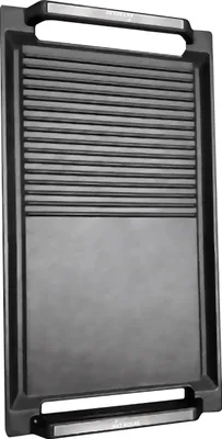 Produktbild von KKT KOLBE Grillplatte Grillpfanne Induktion Aluguss Aluminium Grillwendeplatte Schwarz Zubehör für Induktionskochfelder 20x36cm BBQ20