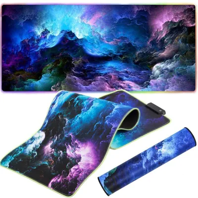 Zdjęcie produktu dla Verk 06268 Gaming LED RGB podkładka pod mysz i klawiaturę 80 x 30 cm XL