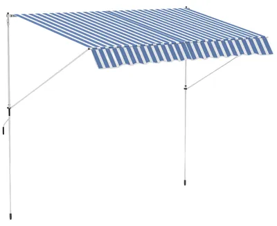 Image de Stores enrouleurs, réglables en hauteur, avec bras télescopiques, de couleur noire