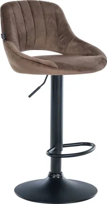 Produktbild von Barhocker Milet Samt schwarz braun