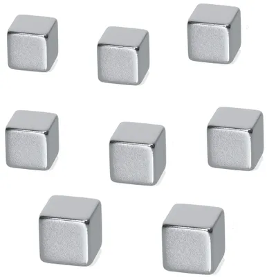 Produktbild von sigel Neodym-Magnetwürfel Maße: 10 x 10 x 10 mm vernickelt 8 Magnete