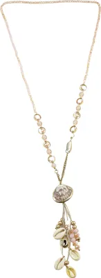 Produktbild von Lange Kette Jade mit Muschelanhänger von collezione alessandro