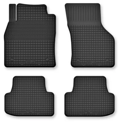Image de Tapis de sol en caoutchouc pour VW Tiguan III 2024- (SUV) – 4 pièces, noirs, semi-universel, adapté