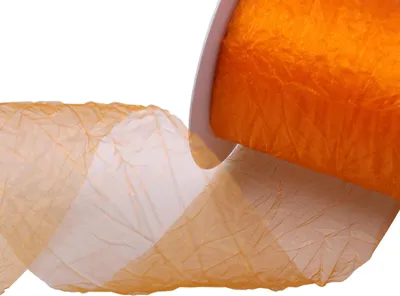 Produktbild von Dekoband Crashorganza - orange - 80 mm breit - Rolle 20 Meter - 68080 20-R 80