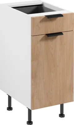 Produktbild von küchenunterschrank 40 cm mit Schubladen ohne Arbeitsplatte, Sorento D40S1 Sonoma Eiche/Weiß