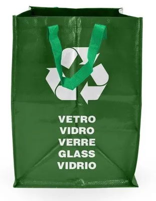 Produktbild von Recyclingbeutel Glas - Handgreifbare Müllsack mit Griff - 44 Liter