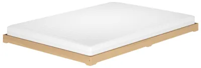 Produktbild von Niederflurbett Studentenbett Teenagerbett 140x200 Buche Massivholz mit wählbarem Zubehör V-60.66-14Rollrost und Matratze inkl.
