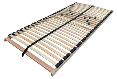 Produktbild von Lattenrost MS zerlegt zur Selbstmontage - Lattenrahmen 120 x 200 cm mit 28 Leisten - Härtegrad verstellbar