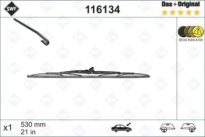 Image de SWF Balais d'essuie-glace individuels | BALANCE D'ESSORAGE VOITURE 530MM
