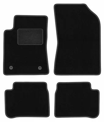 Immagine prodotto di Tappetini in moquette per Citroen C3 III 2017- (hatchback) – set 4 pezzi, neri, su misura – Wielganizator LUX