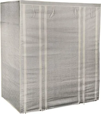 Produktbild von MSV XXL Kleiderschrank Stoffschrank Faltschrank Stoffkleiderschrank Vlies grau 135 x 45 x 175 cm