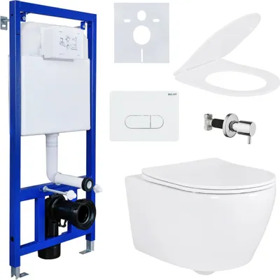 Produktbild von Hänge Wand Dusch WC Taharet/Bidet Funktion + KOMPLETTE SET Toilette Spülrandlos