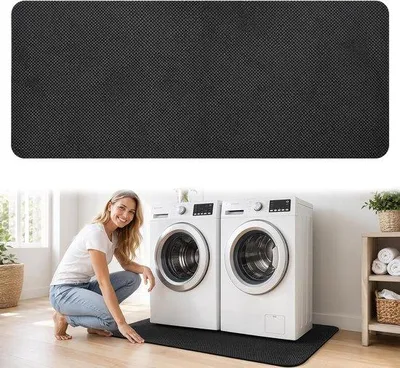 Obrázek produktu pro Protikluzová podložka pod pračku, extra velká, 70 x 160 cm - oboustranná, vyrobená z polyuretanu - voděodolná - zabraňuje vibracím