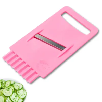 Productafbeelding van Groenterecorder, staal, roze, 17 cm