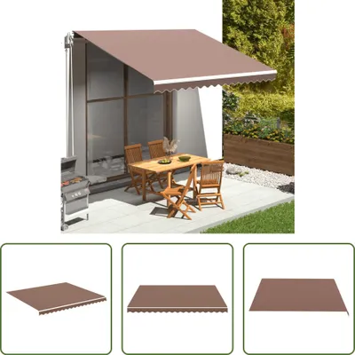 Obrázok produktu pre The Living Store Markíza s krytom hnedá 4x3,5 m