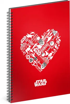 Produktbild von Spirálový blok Star Wars – Red, nelinkovaný, A5