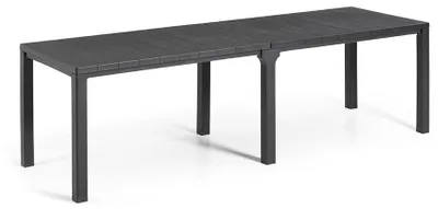 Image de KETER JULIE DOUBLE table de salle à manger - 295 x 90 x 74,5 / 147,5 x 180 x 74,5 - graphite