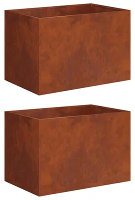 Produktbild von vidaXL Garten-Pflanzgefäß 2 stk. Rostoptik 60 x 40 x 40 cm